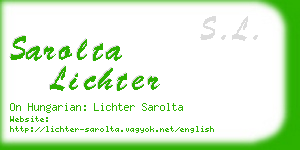 sarolta lichter business card